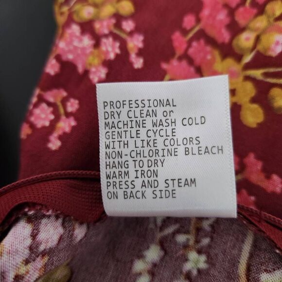 Rachel Roy Burgundy Floral Cropped One Shoulder Top NWT Size XS Floral Top - Picture 7 of 8